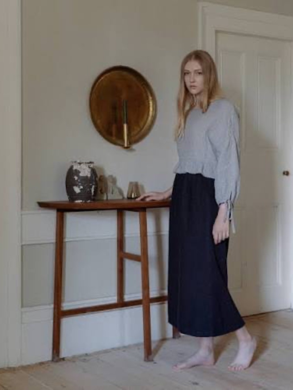 Gillian Stevens Hilma Skirt - size 3 - navy blue corduroy
